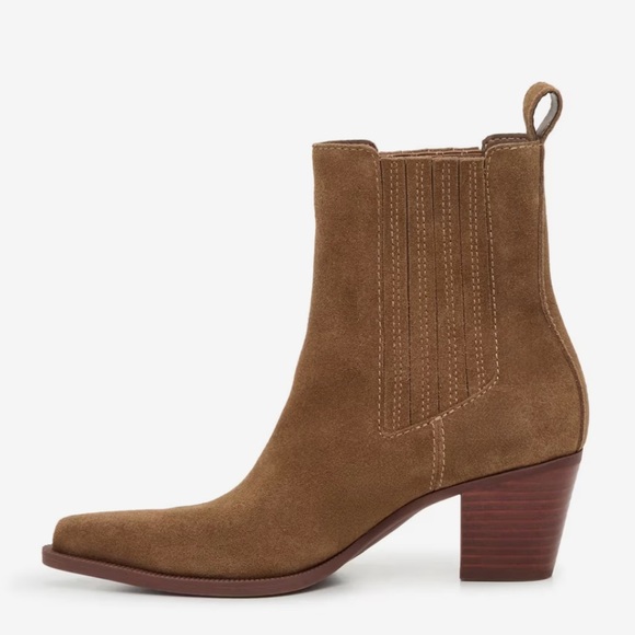 Dolce Vita Tan Suede Ankle Booties - Picture 2 of 3